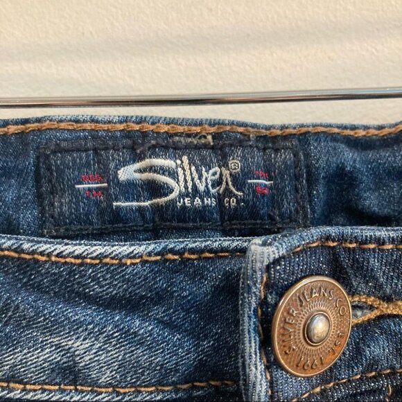SILVER JEANS Sz 16 x 33 Izzy Bootcut Cropped to Ankle Length  Raw Hem Jeans - Picture 3 of 7